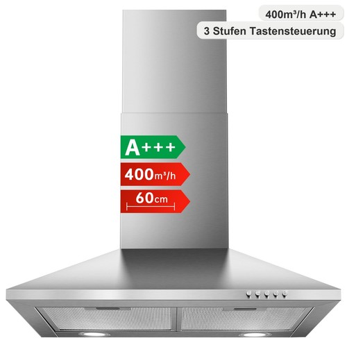 60cm dunstabzugshaube 400m h - dunstabzugshaube, 400m³/h